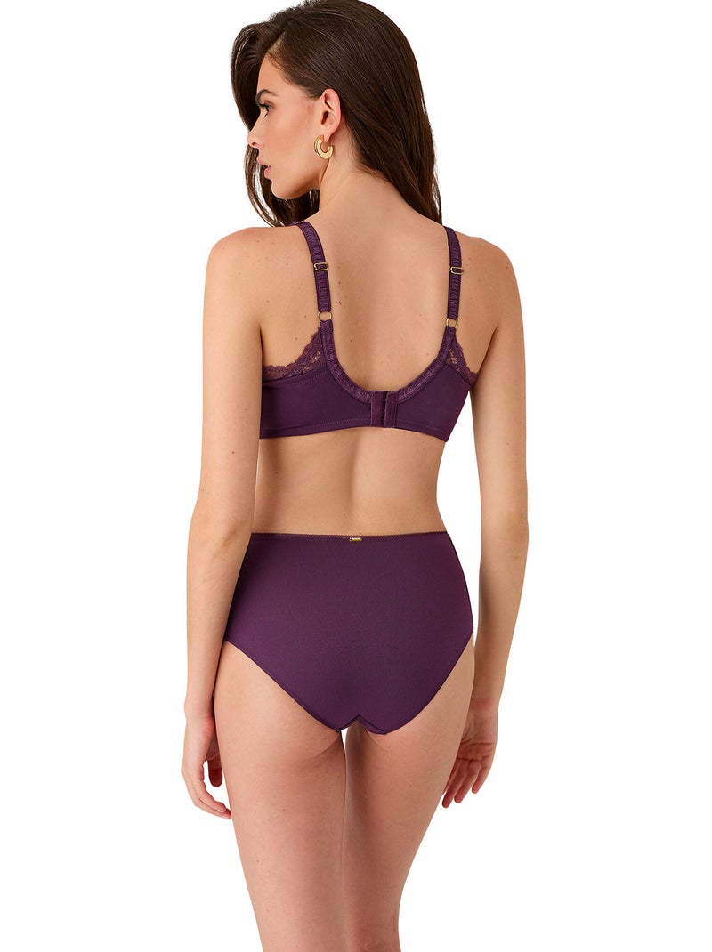 Culotte slip taille haute renatta Violet - Kiabi