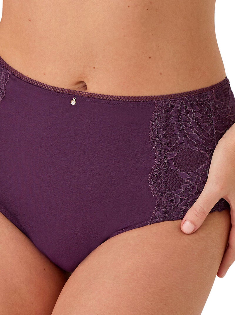 Culotte slip taille haute renatta Violet - Kiabi