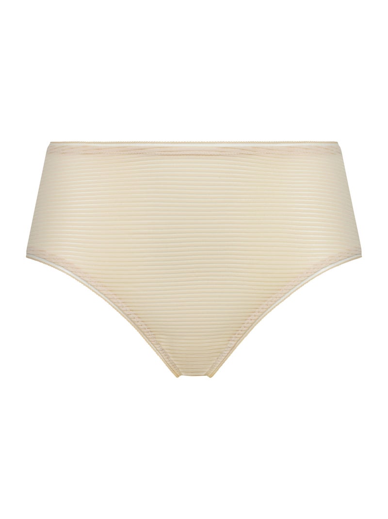 Culotte taille haute à rayures Dim x Inès de La Fressange, Beige clair - Kiabi