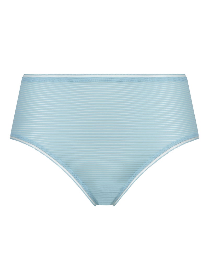 Culotte taille haute à rayures Dim x Inès de La Fressange, Bleu ciel - Kiabi