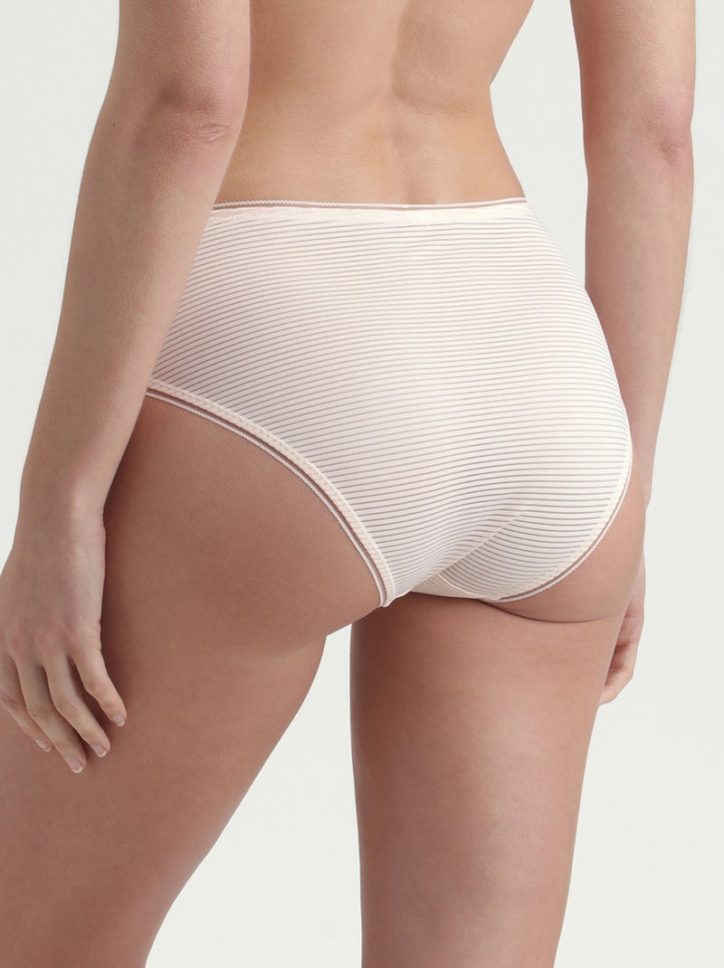 Culotte taille haute à rayures Dim x Inès de La Fressange, Rose clair - Kiabi