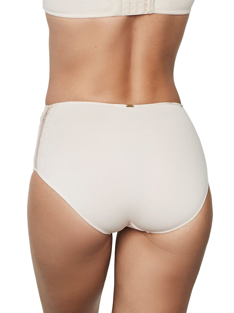 Culotte taille haute AGATHA Beige - Kiabi