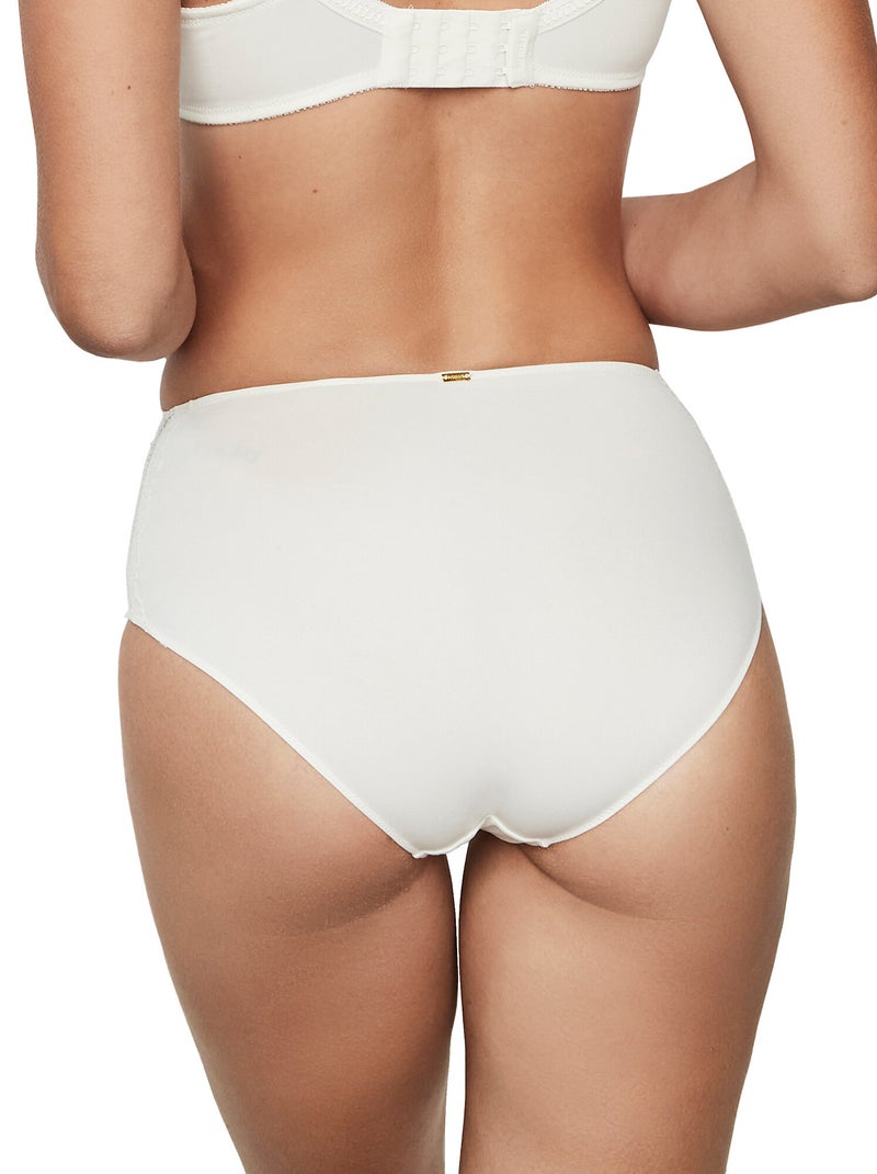 Culotte taille haute AGATHA MARIAGE Ecru - Kiabi
