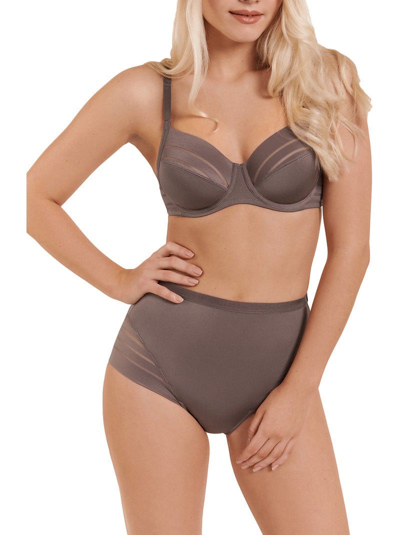 Culotte taille haute Alegra Marron - Kiabi