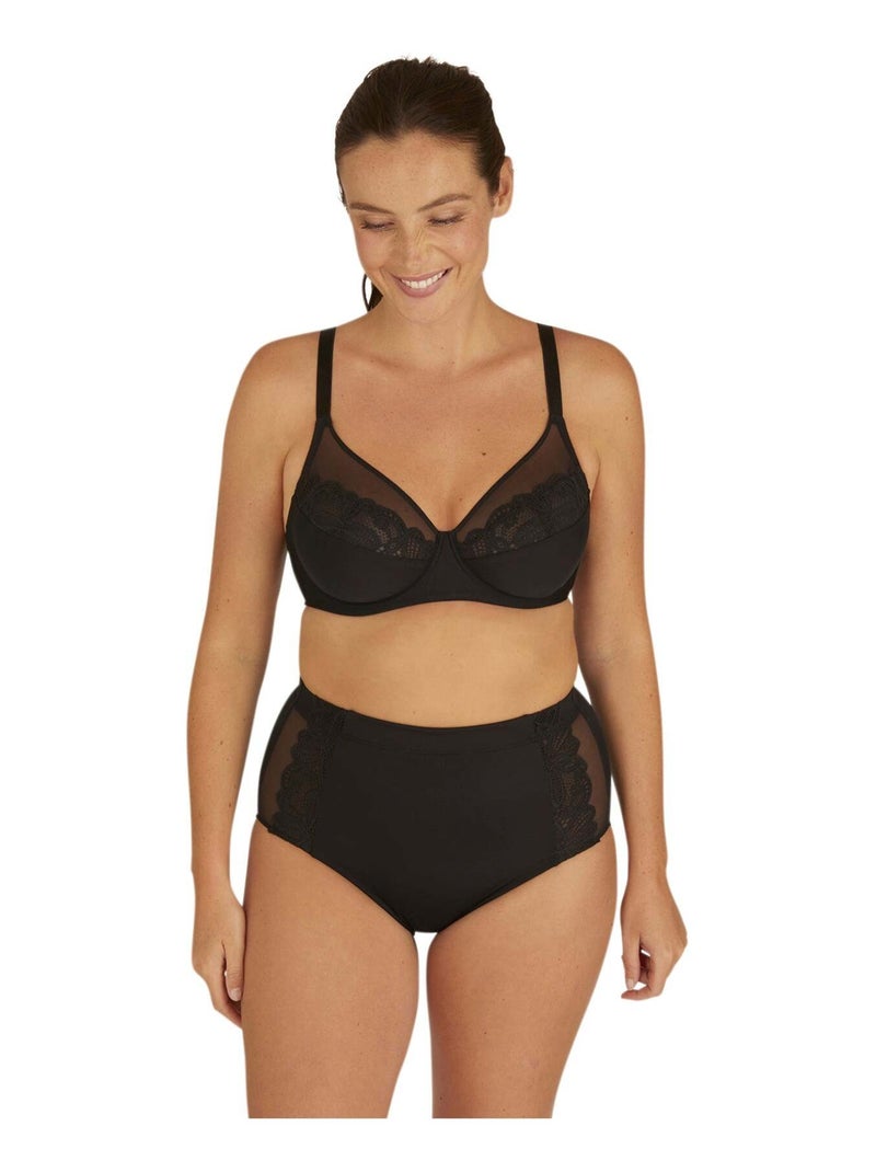 Culotte taille haute ALLURE Noir - Kiabi