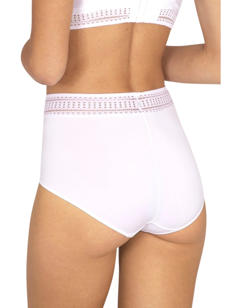 Culotte taille haute ARTY GRAPHIK Blanc - Kiabi