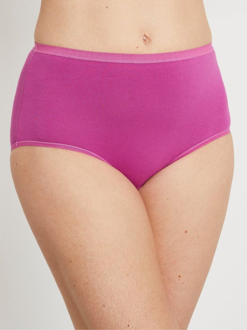 Culotte taille haute bi-extensible - lot de 4 - Afibel - Kiabi