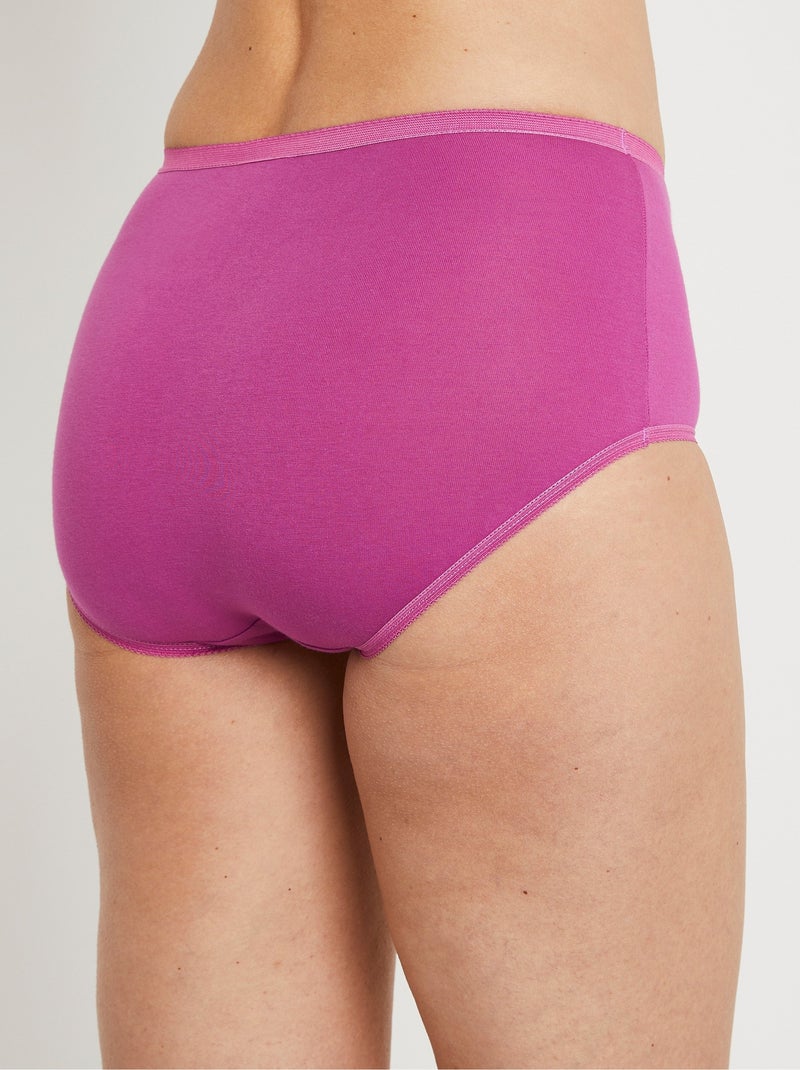 Culotte taille haute bi-extensible - lot de 4 - Afibel Bleu - Kiabi
