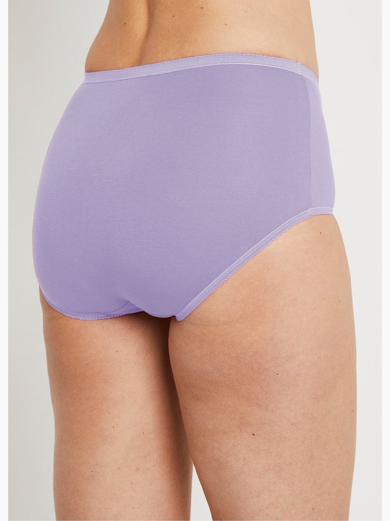 Culotte taille haute bi-extensible - lot de 4 - Afibel Multicolore - Kiabi
