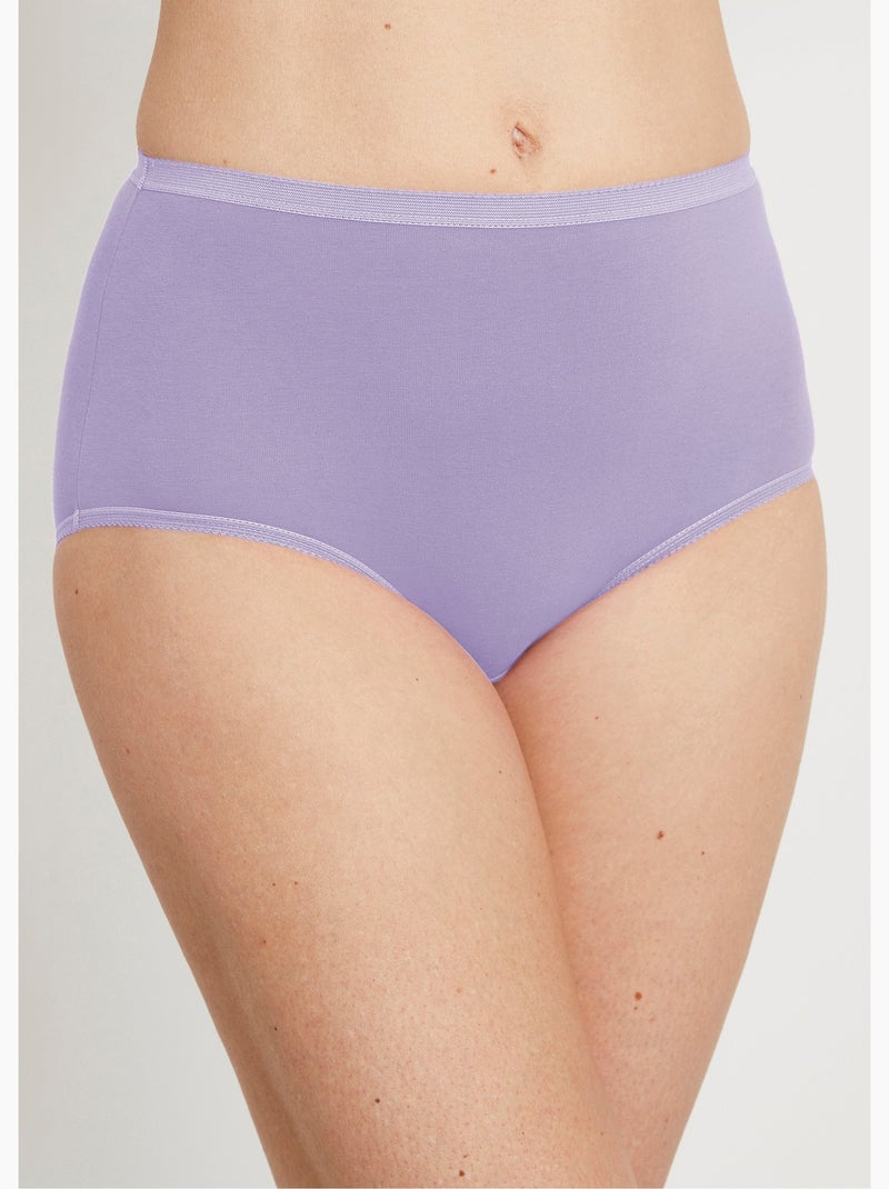 Culotte taille haute bi-extensible - lot de 4 - Afibel Multicolore - Kiabi
