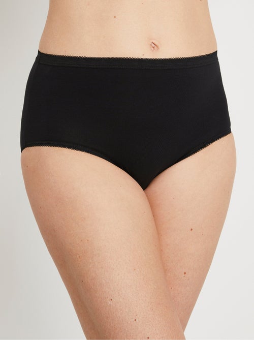 Culotte taille haute bi-extensible - lot de 4 - Afibel - Kiabi