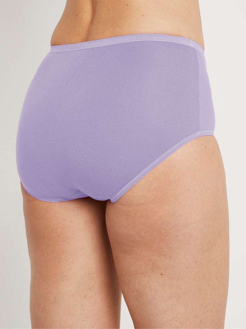 Culotte taille haute bi-extensible - lot de 4 - Afibel Rose - Kiabi