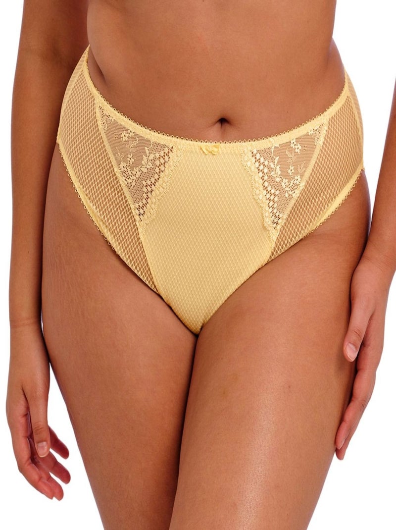 Culotte taille haute Charley Jaune - Kiabi