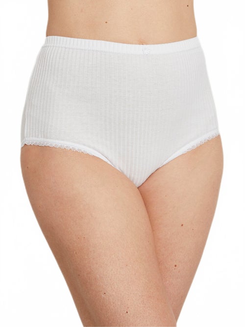 Culotte taille haute coton - lot de 4 - Kiabi