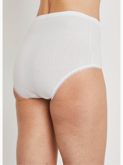 Culotte taille haute coton - lot de 4 - Kiabi