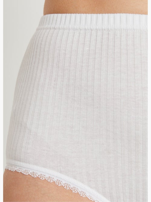 Culotte taille haute coton - lot de 4 - Kiabi