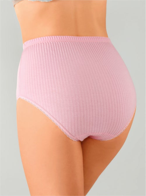 Culotte taille haute coton - lot de 4 - Kiabi