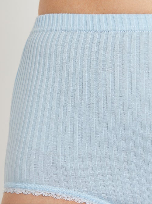 Culotte taille haute coton - lot de 4 - Kiabi