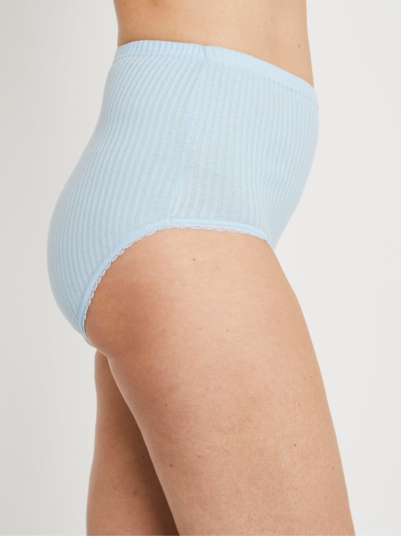 Culotte taille haute coton - lot de 4 Rose - Kiabi