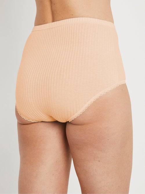 Culotte taille haute coton - lot de 4 - Kiabi