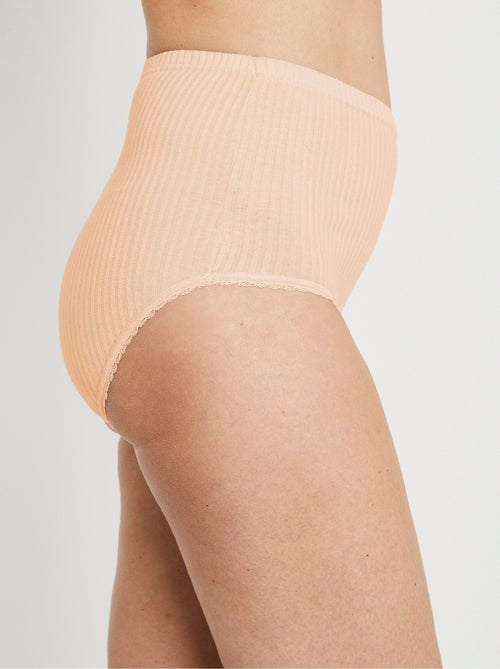 Culotte taille haute coton - lot de 4 - Kiabi