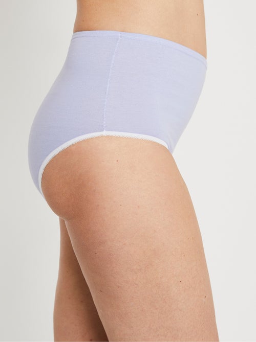 Culotte taille haute coton - lot de 6 - Kiabi