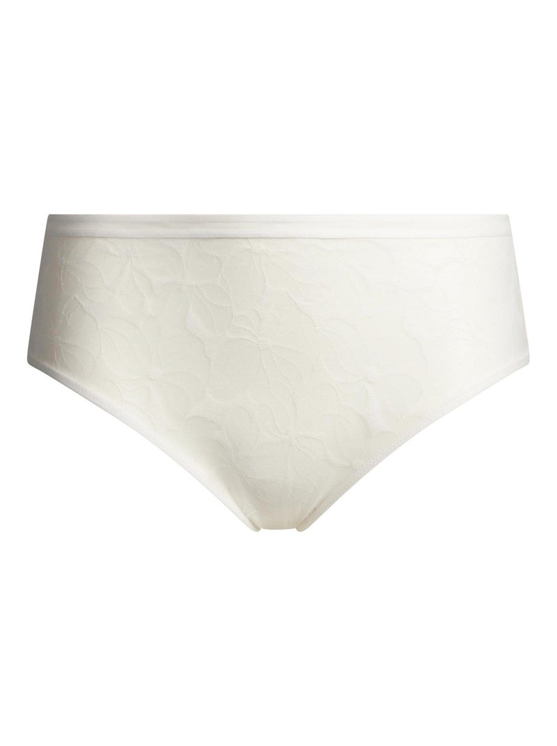 Culotte Taille Haute Coupe Vintage Bloom Blanc - Kiabi