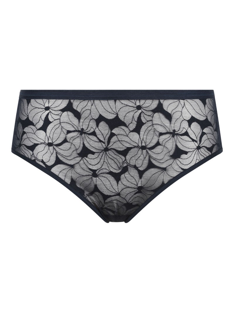 Culotte Taille Haute Coupe Vintage Bloom Bleu nuit - Kiabi