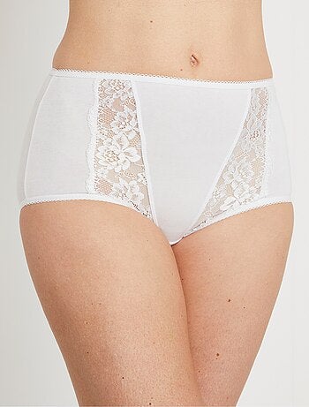 Culotte taille haute dentelle - lot de 3 - Afibel
