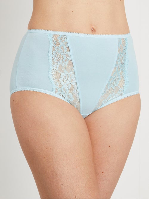 Culotte taille haute dentelle - lot de 3 - Afibel - Kiabi