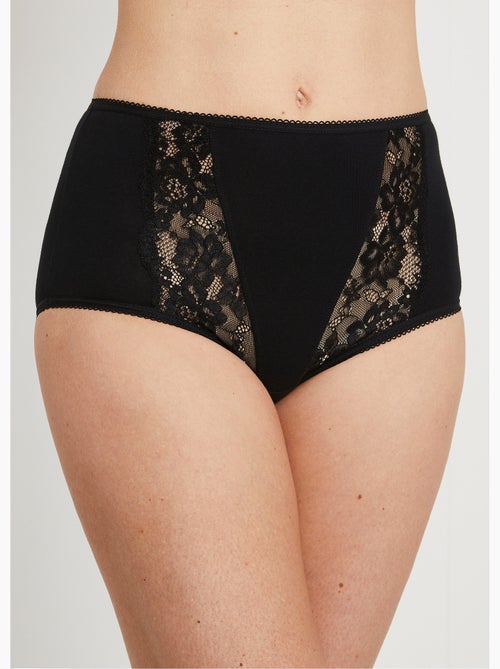 Culotte taille haute dentelle - lot de 3 - Afibel - Kiabi