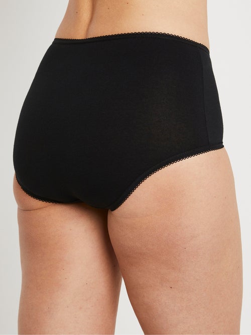 Culotte taille haute dentelle - lot de 3 - Afibel - Kiabi