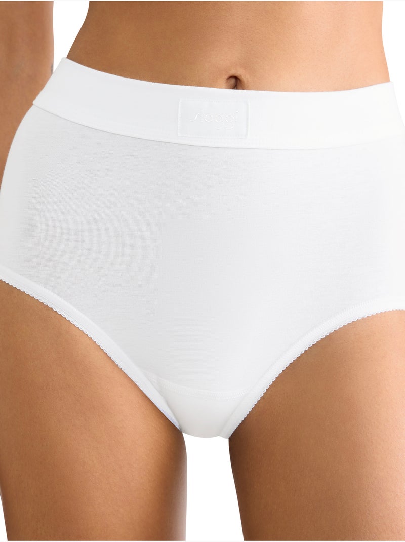Culotte taille haute double comfort Blanc - Kiabi