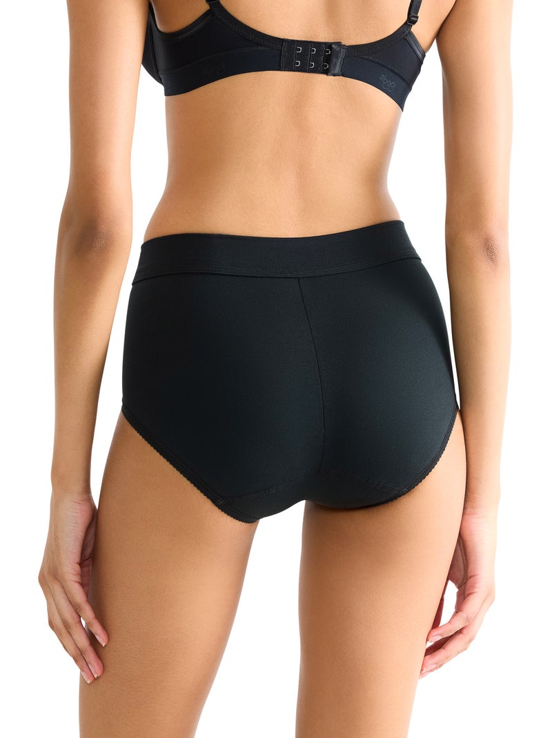 Culotte taille haute double comfort Noir - Kiabi