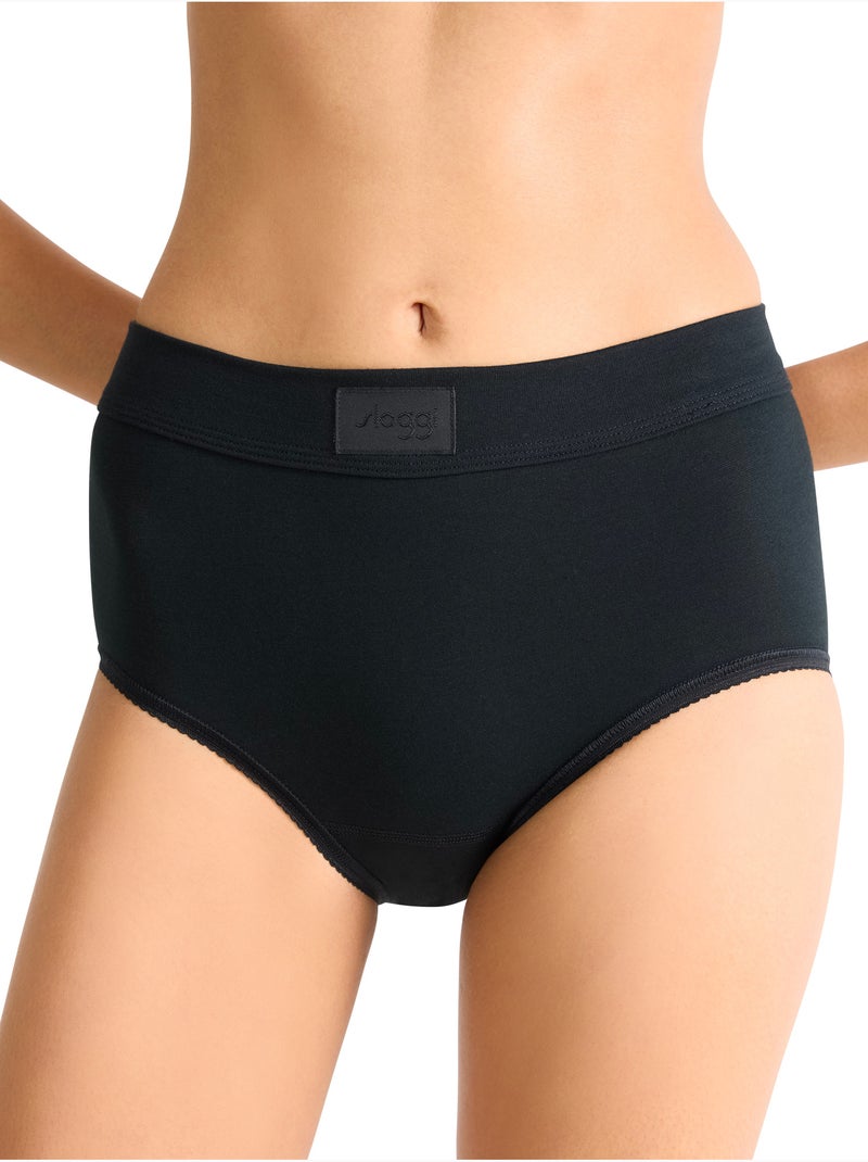 Culotte taille haute double comfort Noir - Kiabi