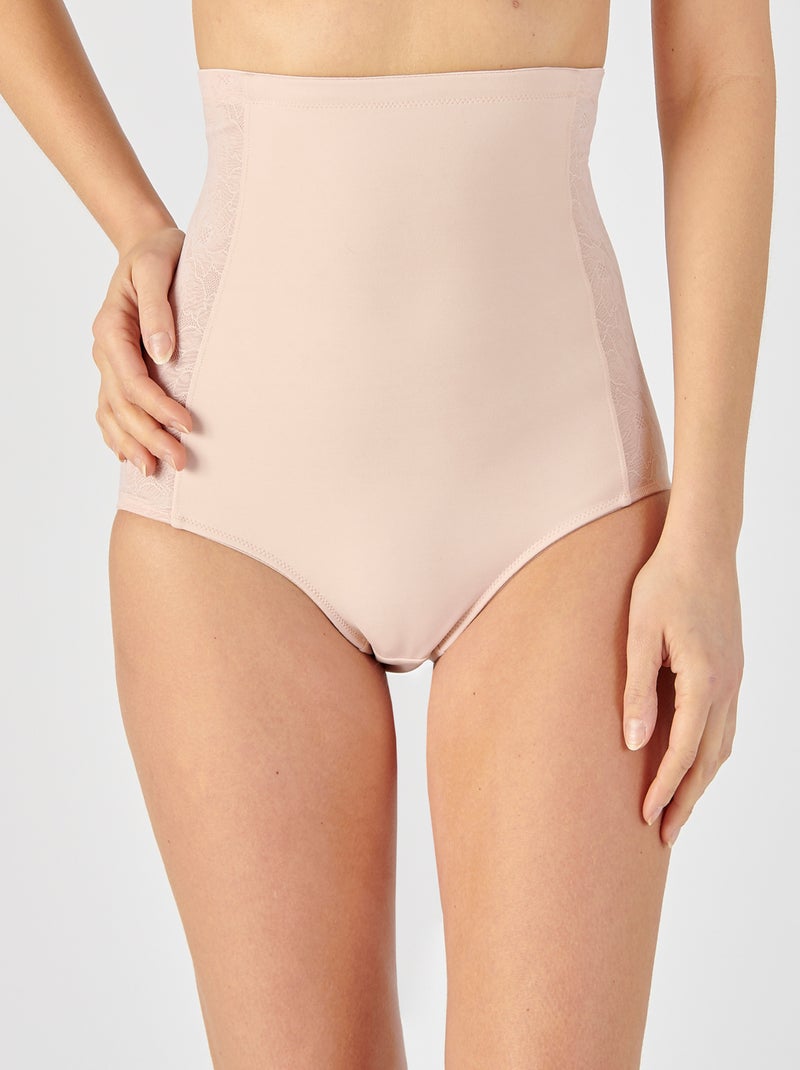 Culotte taille haute effet ventre plat Perfect Fit by Damart - Damart Rose - Kiabi