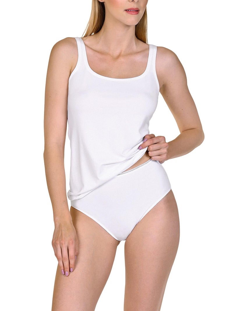 Culotte taille haute Emma Blanc - Kiabi