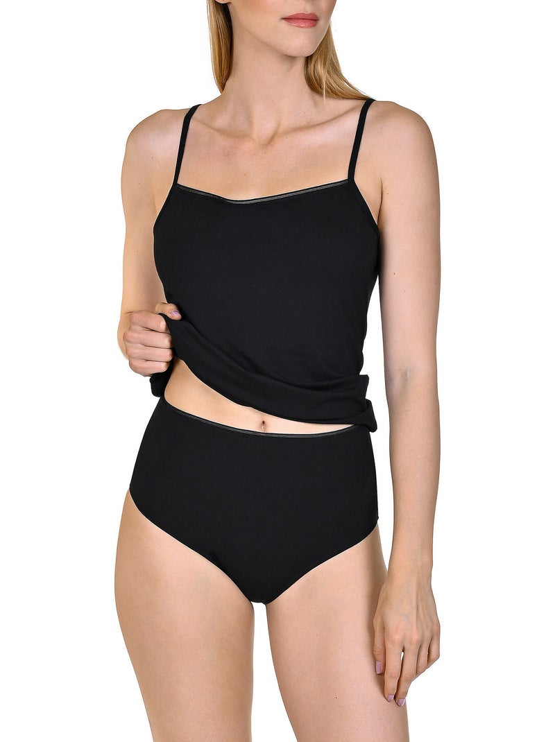 Culotte taille haute Emma Noir - Kiabi