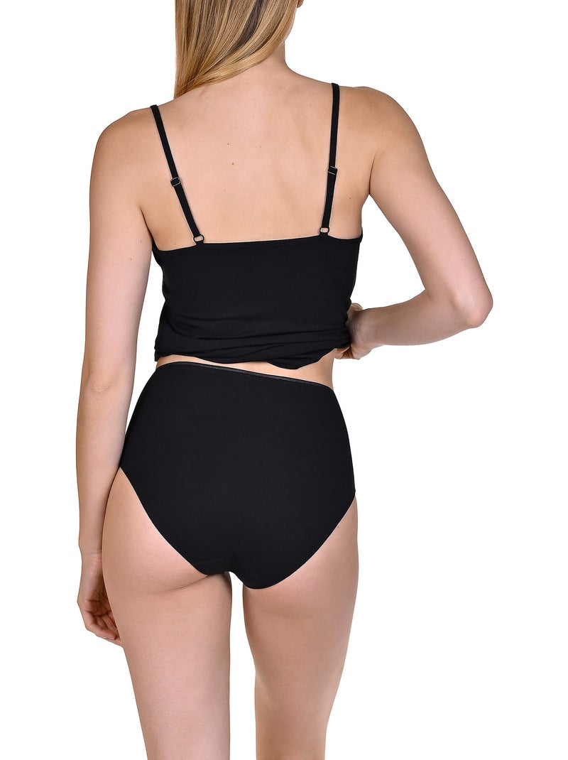 Culotte taille haute Emma Noir - Kiabi