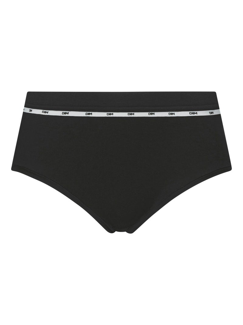 Culotte taille haute en coton modal Icons Essentiel Noir - Kiabi