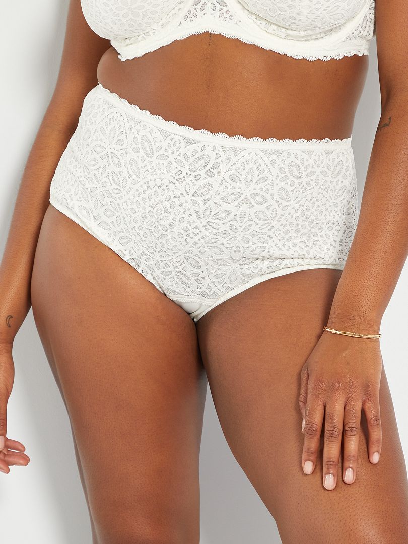 Culotte taille haute en dentelle Tiaki