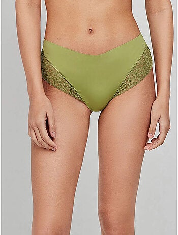 Culotte taille haute en dentelle extra-plate