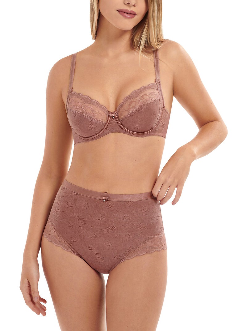 Culotte taille haute EVELYN Beige - Kiabi