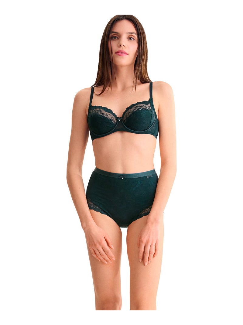 Culotte taille haute EVELYN Vert - Kiabi