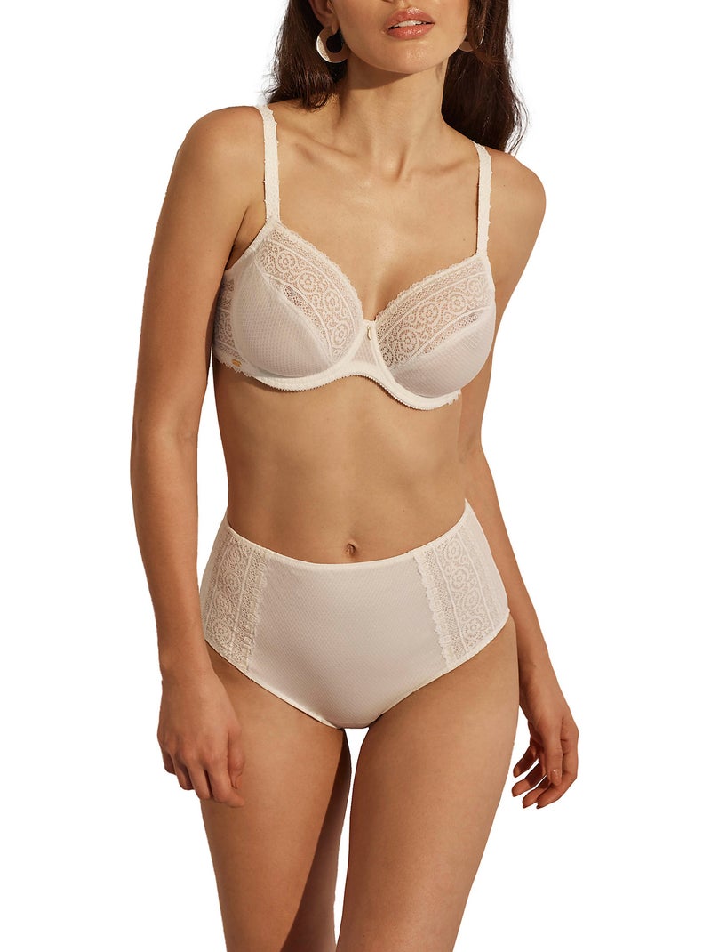 Culotte taille haute Flavia Mariage Ecru - Kiabi