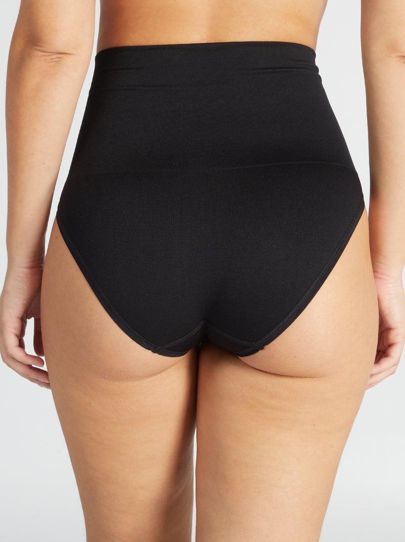 Culotte taille haute gainant Noir - Kiabi