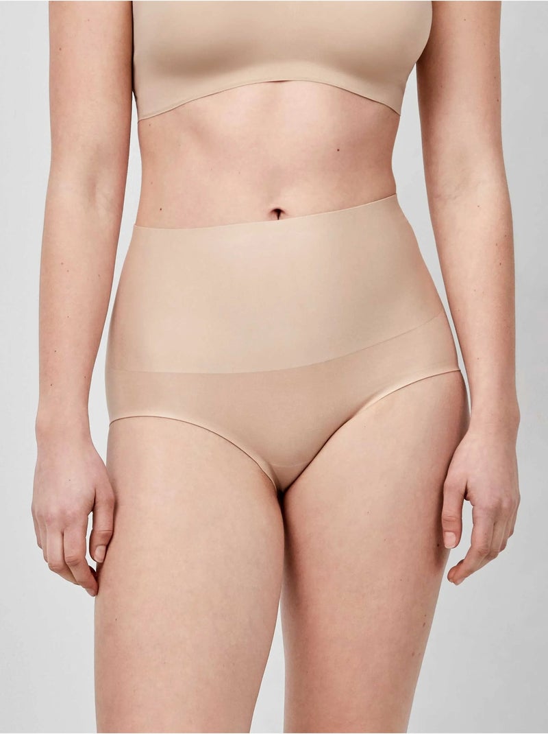 Culotte taille haute gainante sans coutures à effet réducteur Rose - Kiabi