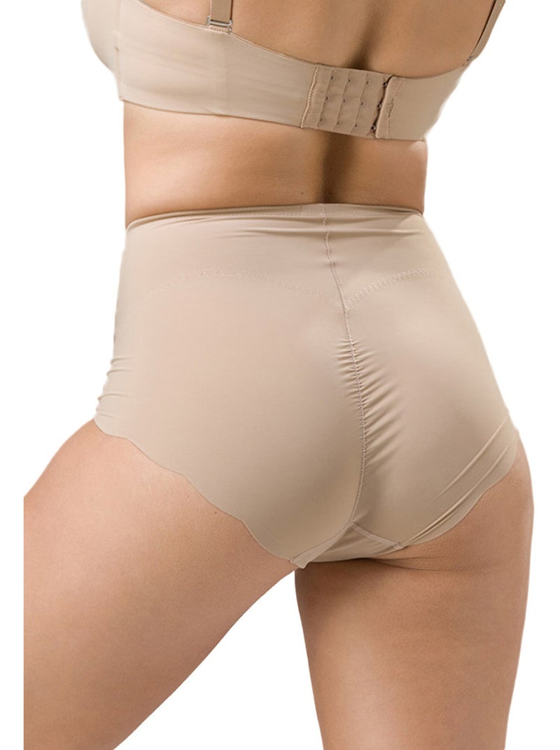 Culotte taille haute gainante Secret Sense Beige - Kiabi