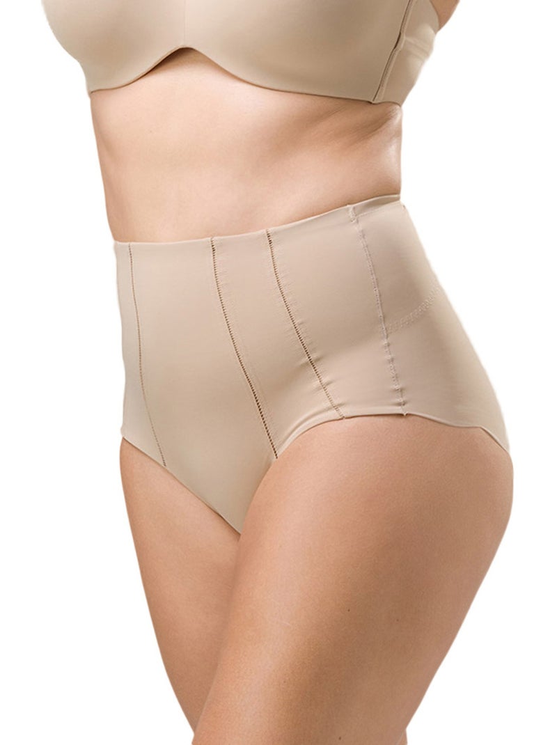 Culotte taille haute gainante Secret Sense Beige - Kiabi