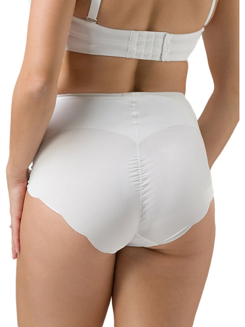 Culotte taille haute gainante Secret Sense Ecru - Kiabi